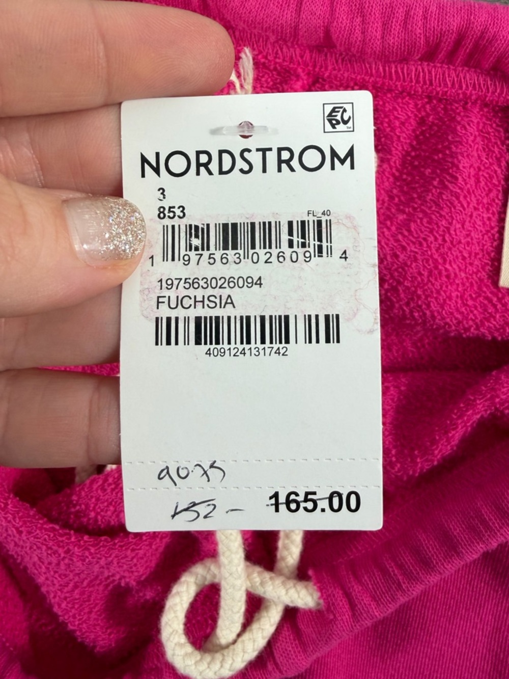 NEW The GREAT. Fuchsia Drawstring Sweatpants Pants - Picture 5 of 13